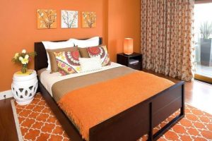 رنگ نارنجی برای اتاق بزرگسال