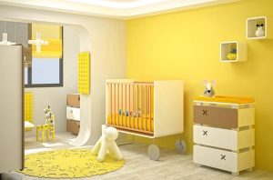 رنگ زرد برای اتاق کودکان
