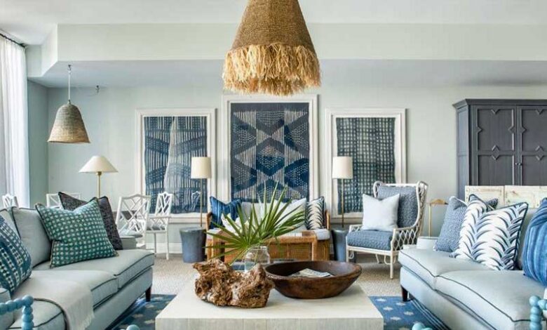 رنگ پذیرایی آبی