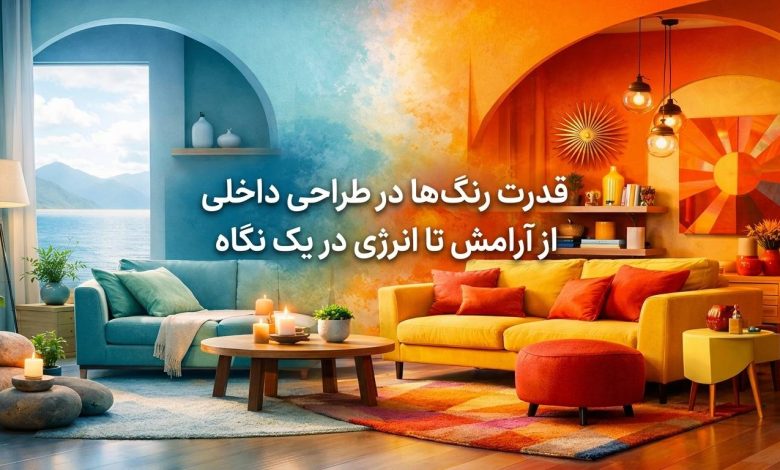 قدرت رنگ‌ها در طراحی داخلی؛ از آرامش تا انرژی در یک نگاه