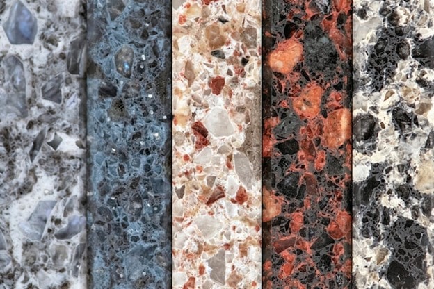 نمونه‌های براق و صیقل‌خورده سنگ گرانیت در رنگ‌های مختلف