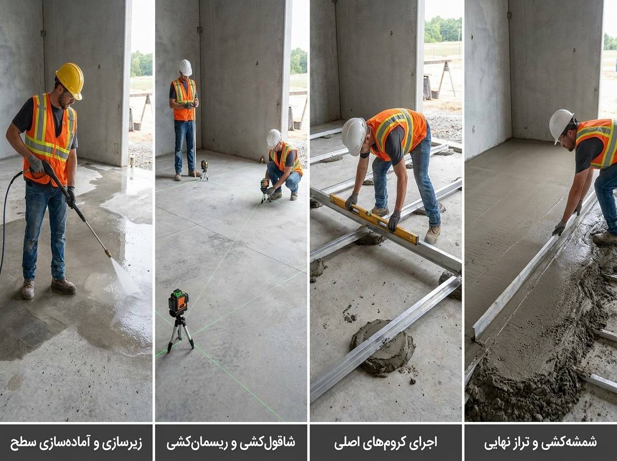 مراحل اجرای کروم بندی