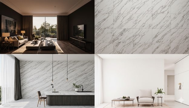 انواع مدل‌های کاشی و سرامیک جدید برای پذیرایی، آشپزخانه و نمای داخلی ساختمان