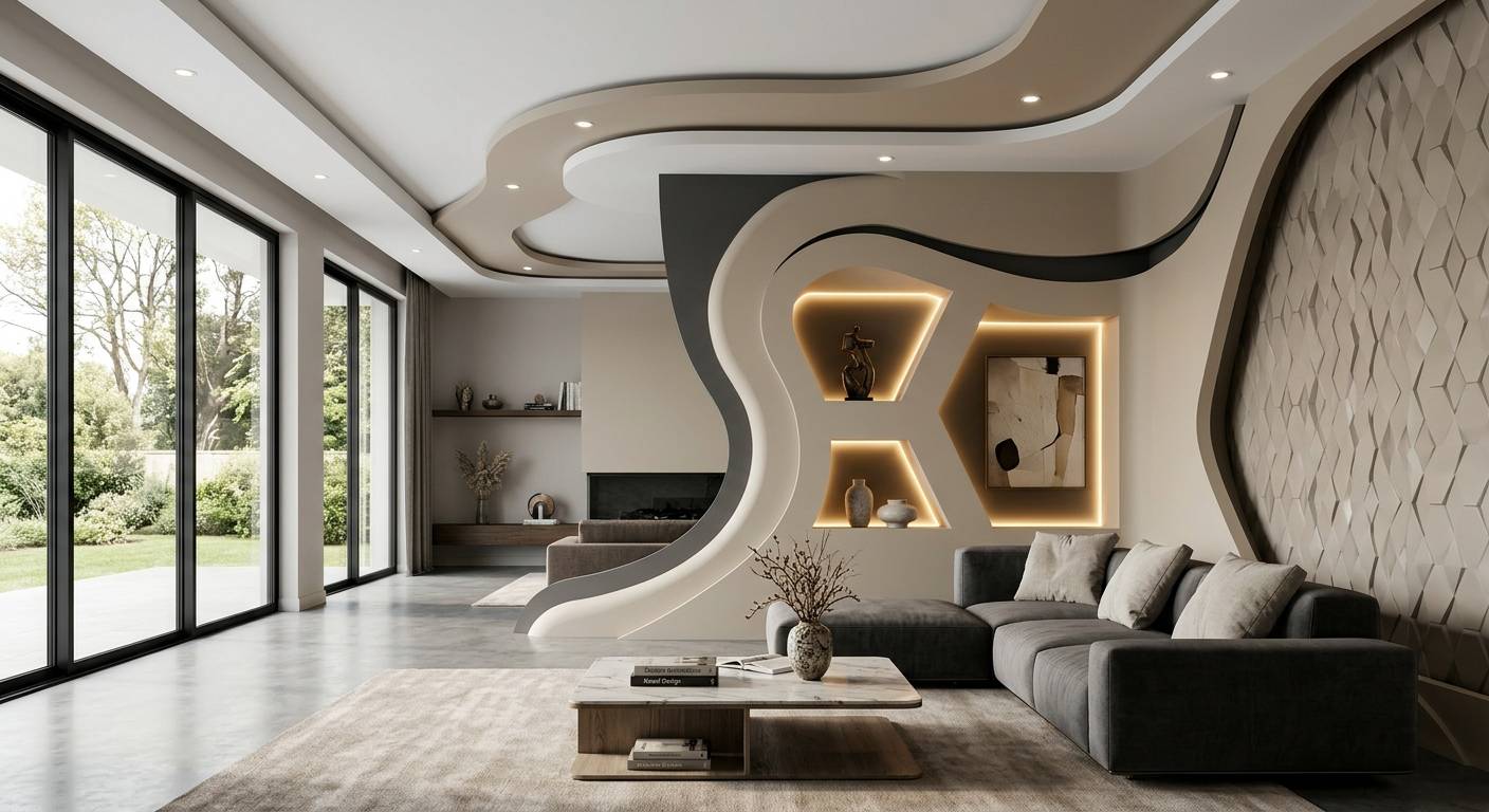 کاربردهای خلاقانه کناف دیوار در دکوراسیون داخلی