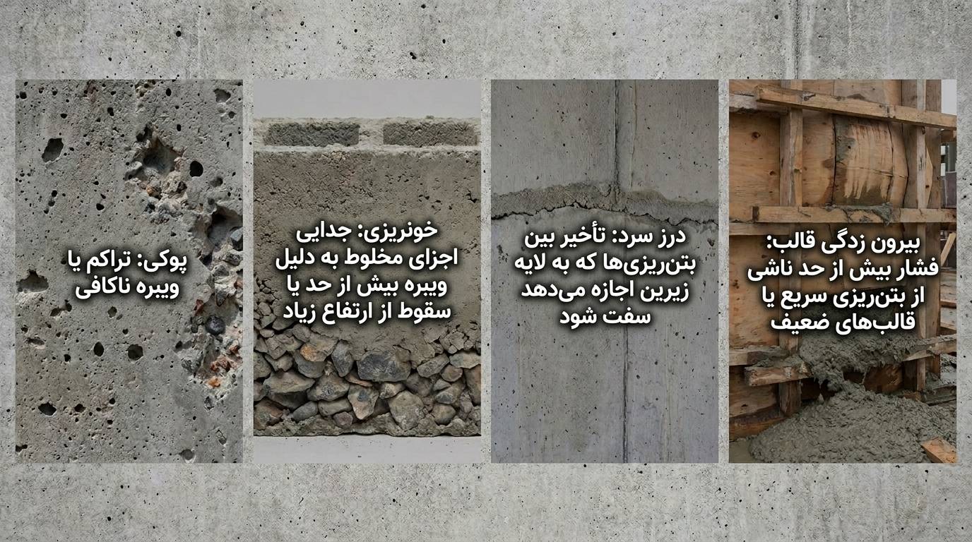 خطا های رایج بتن ریزی